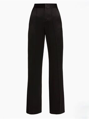 ALICE + OLIVIA Dylan Silk High-Waisted Wide-Leg Pants